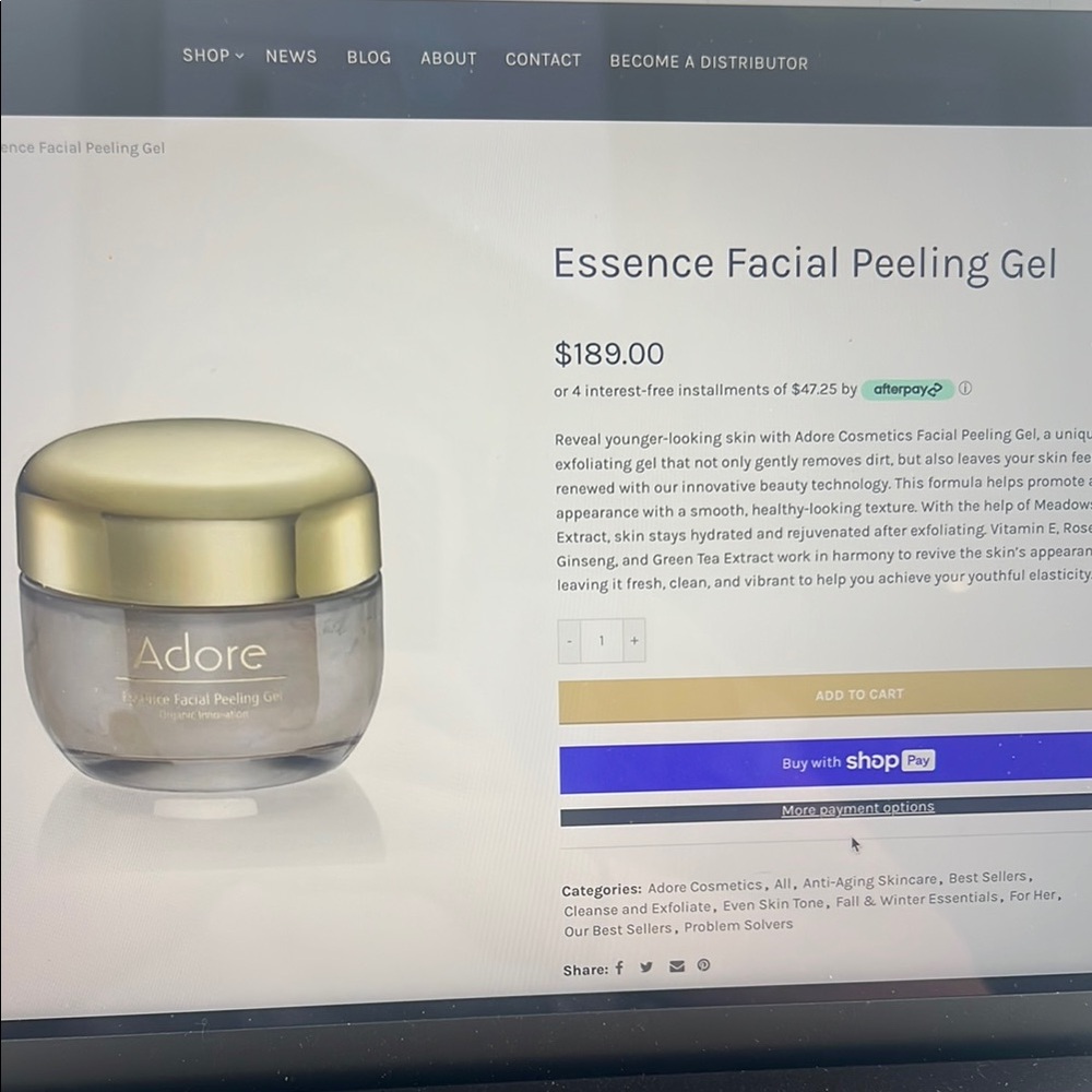 Adore Gold Peel Skincare Gel